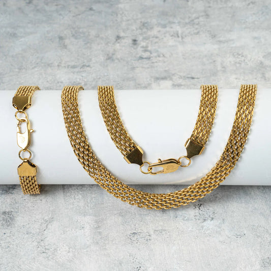 Combo Chinesco Premium Oro Laminado 18 K — Pulsera Gratis