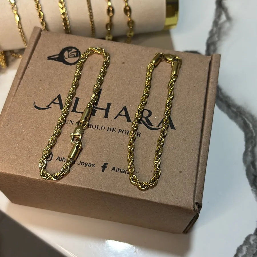 Pulsera Lazo Premium- Oro Laminado 18K- Garantía de por vida.