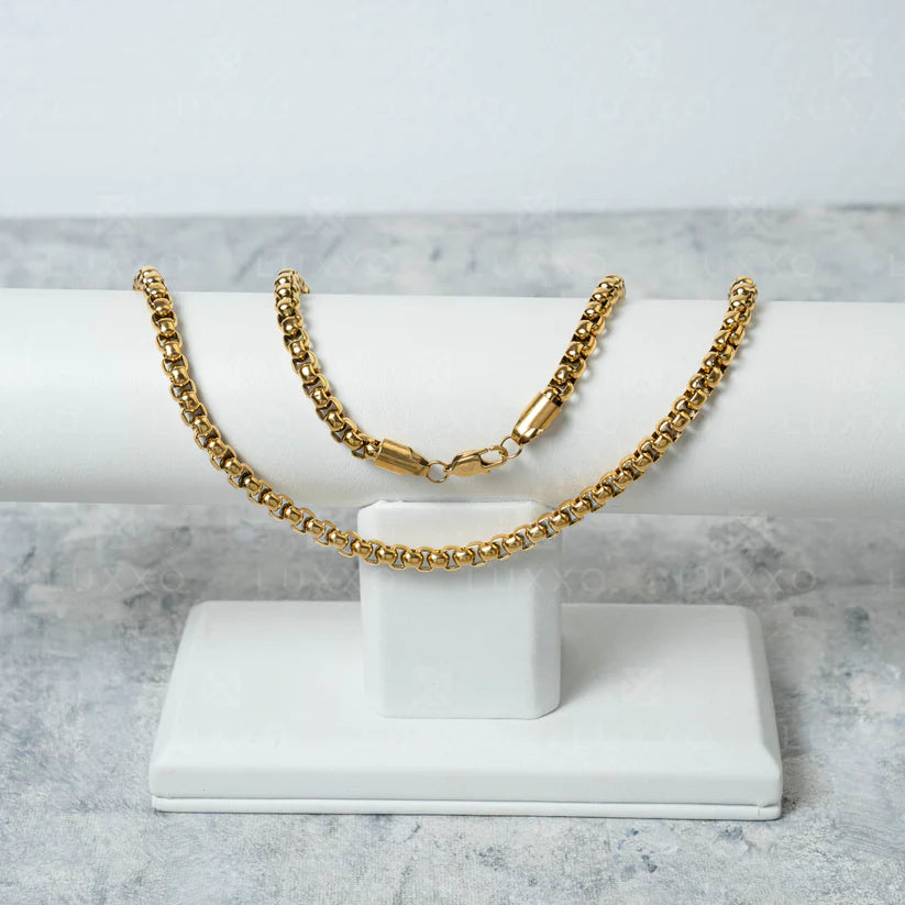 Combo Veneciana Premium Oro Laminado 18 K — Pulsera Gratis